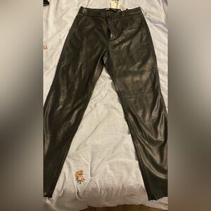 Zara woman’s Sleek Black Leather Pants